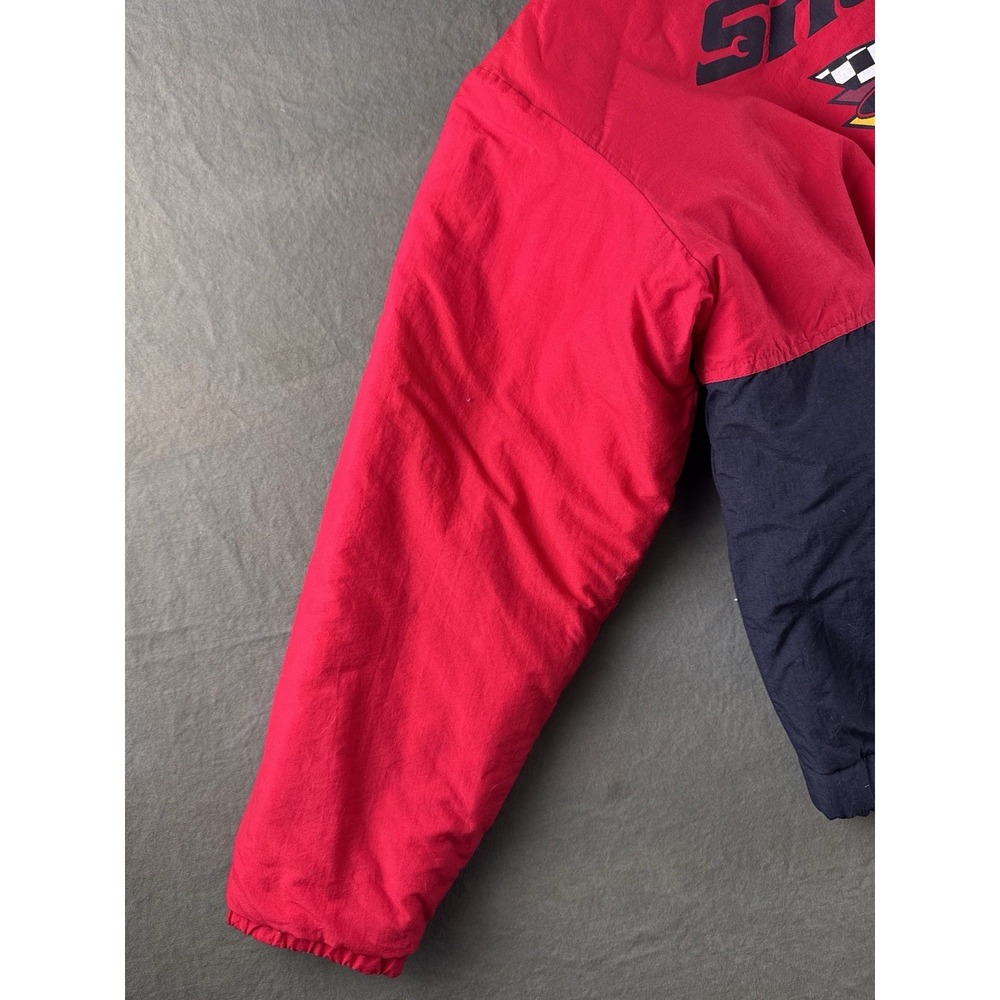 Vintage 90s Snap-On Racing Jacket Red Black Colorblock USA Swingster L - Picture 12 of 14